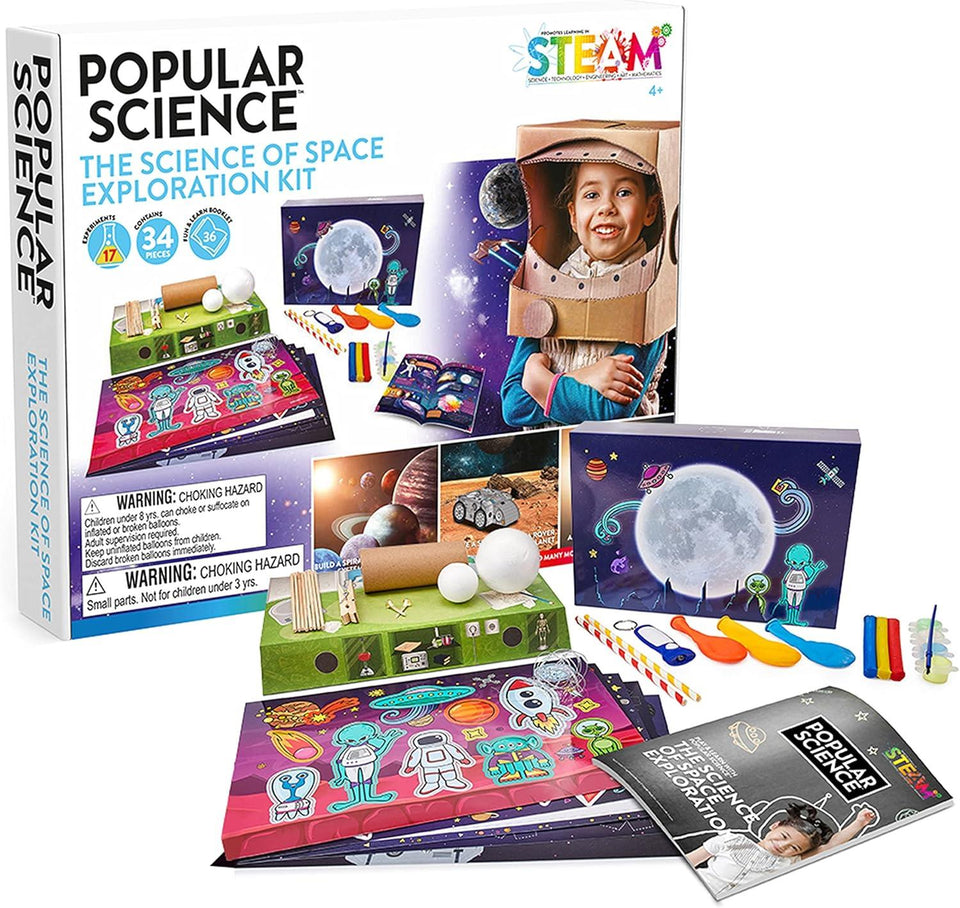 POPULAR SCIENCE Space Exploration Science Kit for Kids | STEM Science Toys and Gifts for Educational and Fun Experiments |Science Kits Designed for Children Ages 8 + and Suitable for All The Family