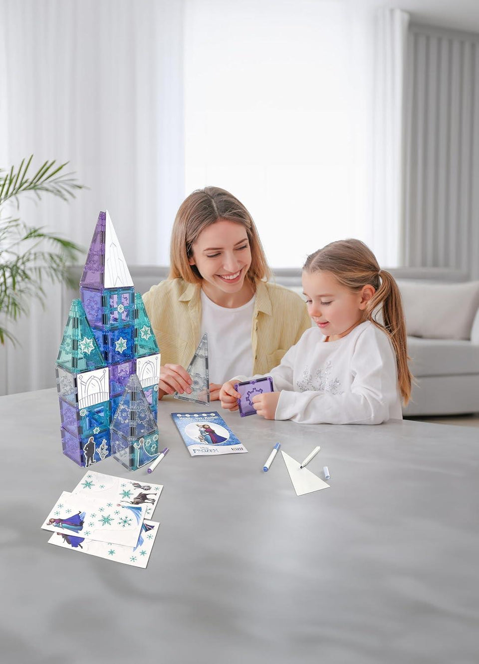Tytan Toys Frozen Magnetic Tiles Castle 68pc – Brown Box, No Original Box