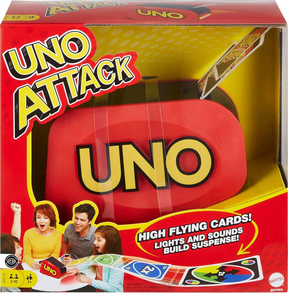UNO Attack Card Game, Gifts for Kids and Family Night, Card Launcher