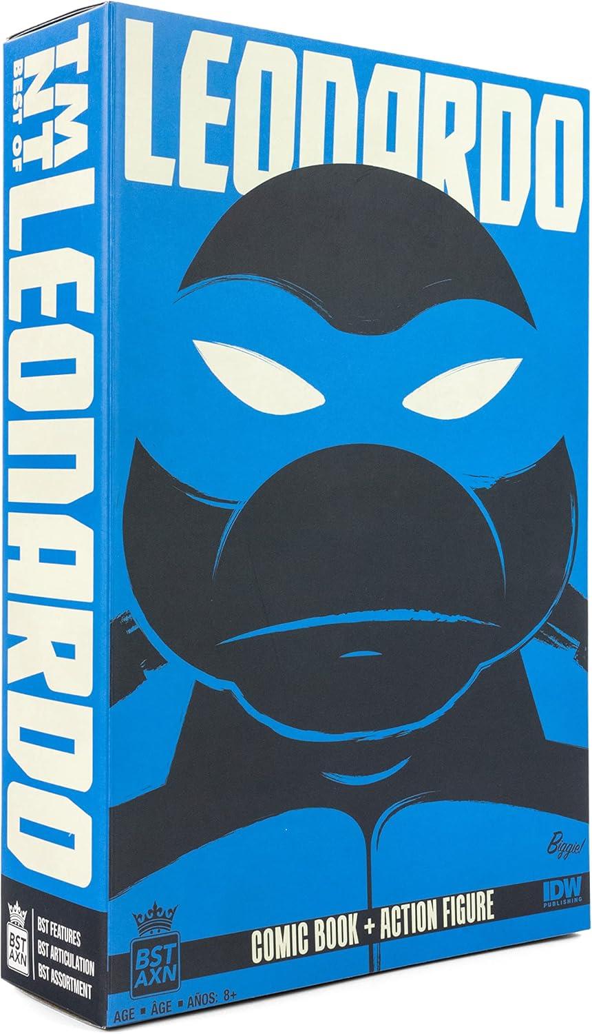 The Loyal Subjects Teenage Mutant Ninja Turtles Best of Leonardo 100-Page Comic Book & Leonardo BST AXN 5-inch Action Figure Set