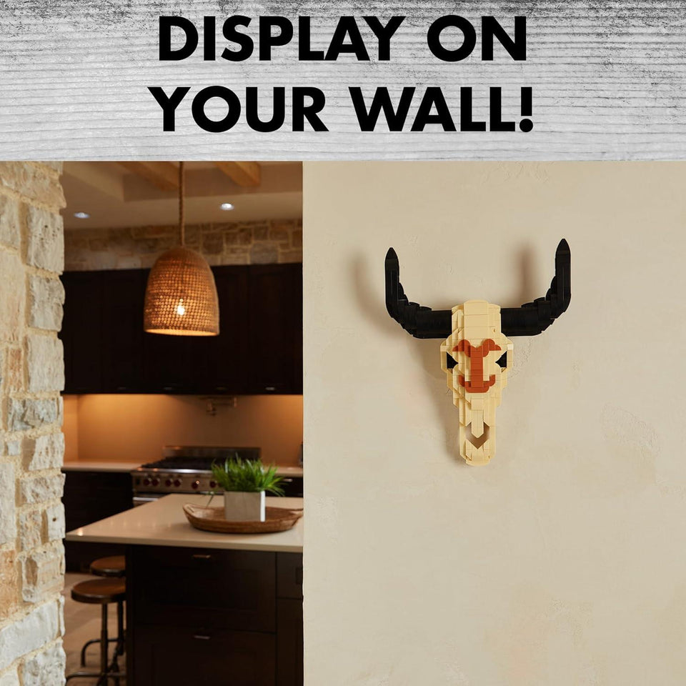 Brickcraft Yellowstone Cow Skull 563pc Building Set – Officially Licensed