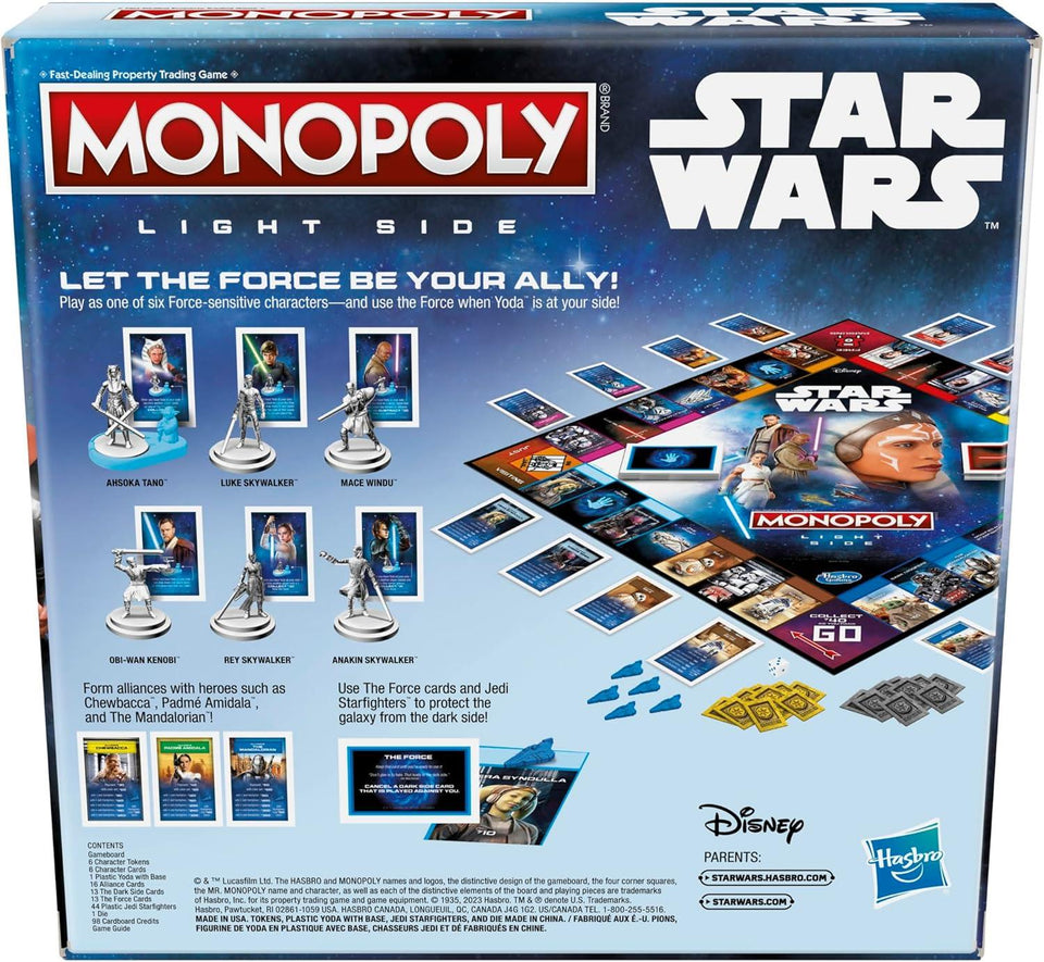 Monopoly Hasbro Gaming Star Wars Light Side Edition Board Game
