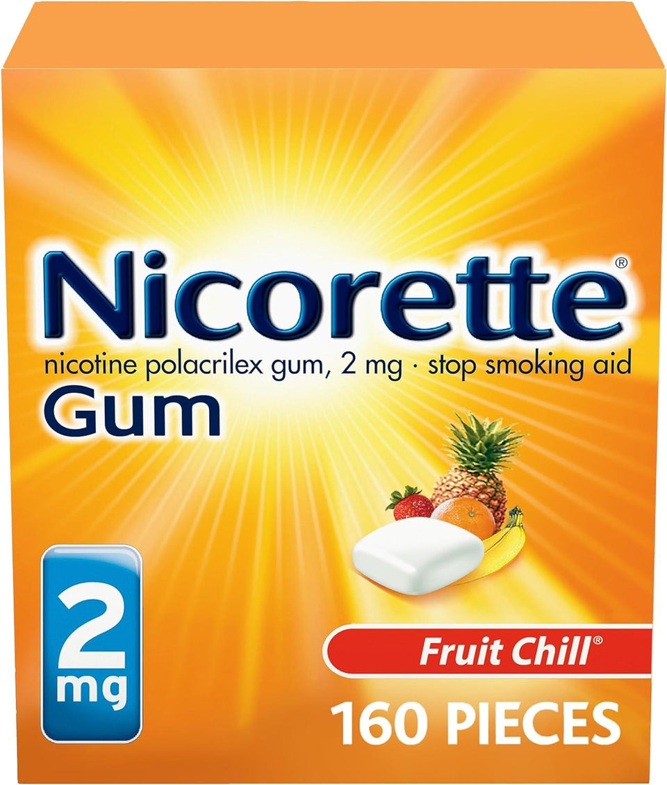 Nicorette Nicotine Gum Fruit Chill 2mg 160ct