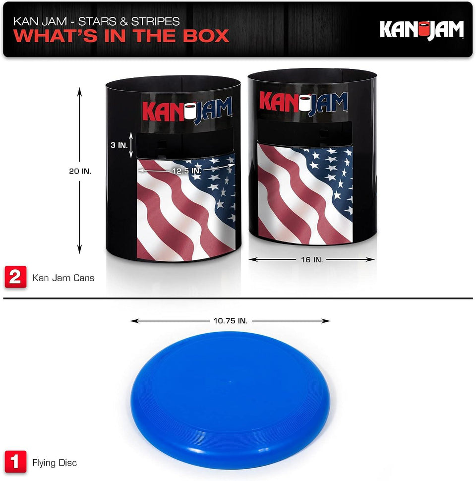 Kan Jam Original Disc Toss Game with 2 Disc Golf Basket Retrievers and 1 Disc Golf Disc - Outdoor Frisbee Golf, Frisbee Slam Game in USA, EPSN and Dude Perfect Designs