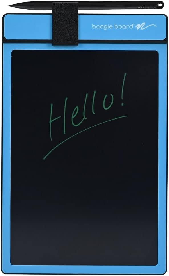Boogie Board Basics Reusable Writing Pad - Digital Drawing Tablet, LCD Writing Pad with Instant Erase and Stylus Pen - Perfect for Writing, Drawing, and Note-Taking (CYAN)