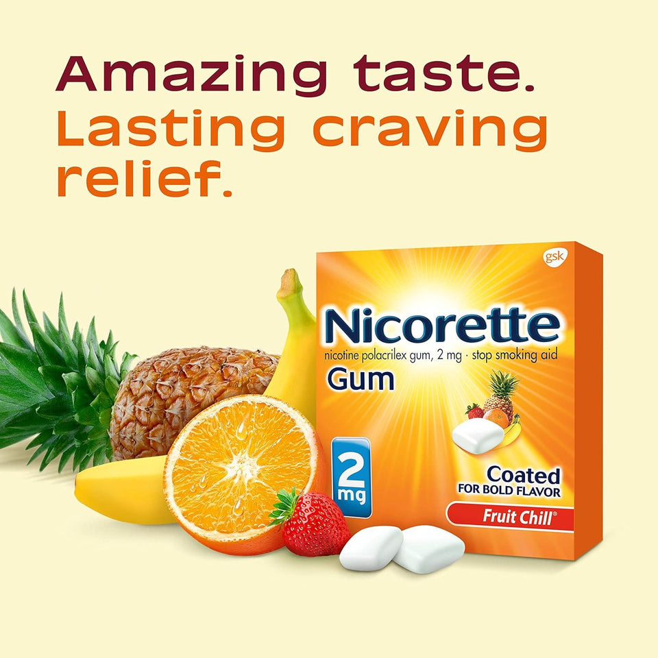 Nicorette Nicotine Gum Fruit Chill 2mg 160ct