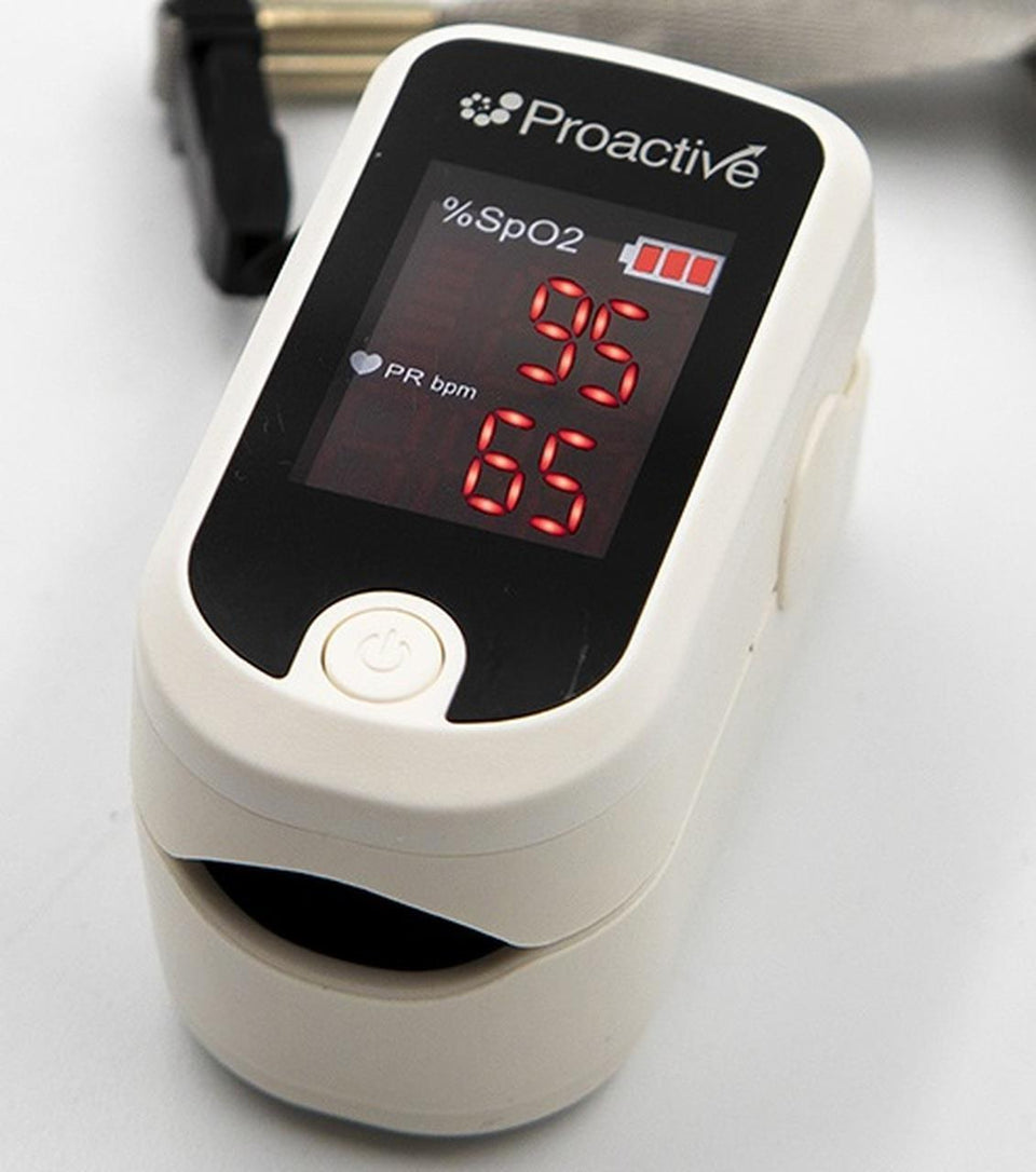 Proactive Protekt Finger Pulse Oximeter Oxygen Saturation Pulse Rate