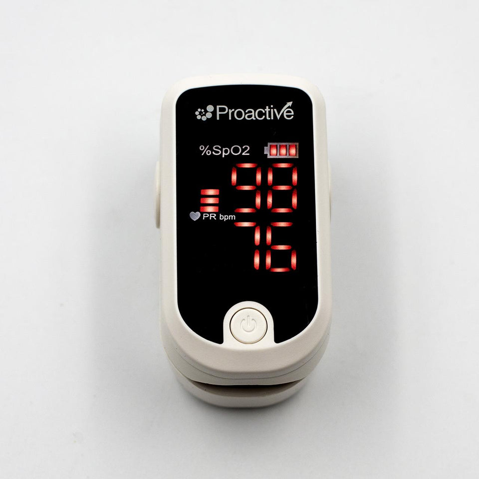Proactive Protekt Finger Pulse Oximeter Oxygen Saturation Pulse Rate