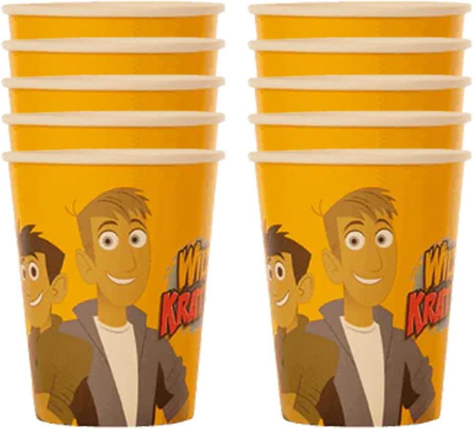 Wild Kratts Party Cups 10 Pack Kids Birthday Supplies Reusable Cartoon Adventure