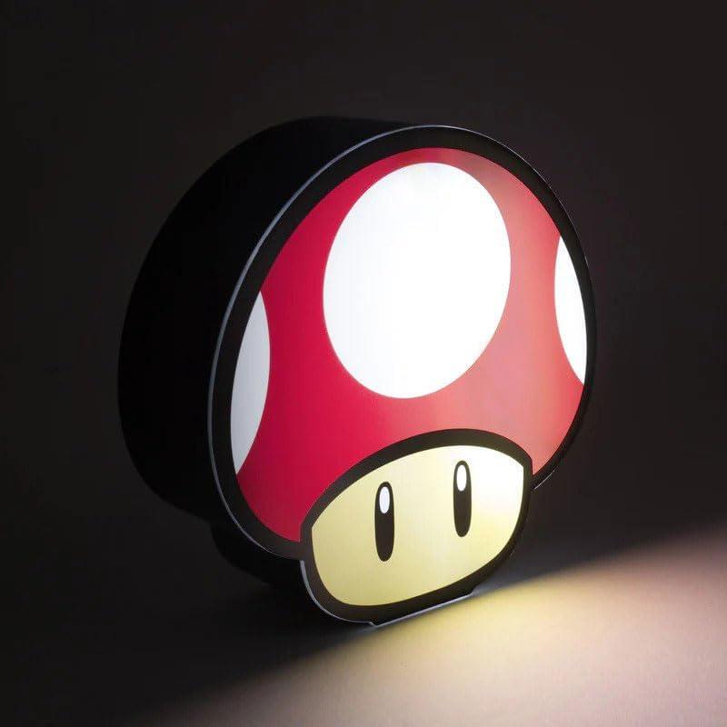 Super Mario Brothers Officially Licensed Mushroom Icon Box Light Gaming or Kids Room Decor for Mario Bros Movie Fans, Gamer Night Light Accessory Gift | Paladone