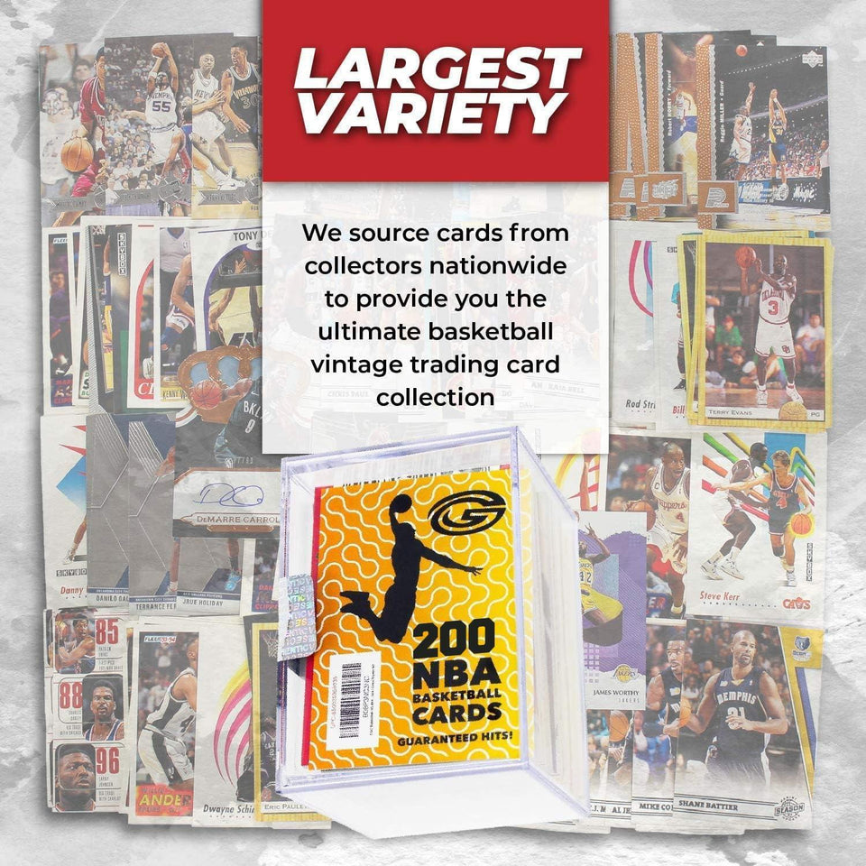 100 Basketball Cards Bulk Set Random Mix Trading Cards Variety Pack Starter Set Rookie Cards Stars Legends Assorted for Kids and Collectors