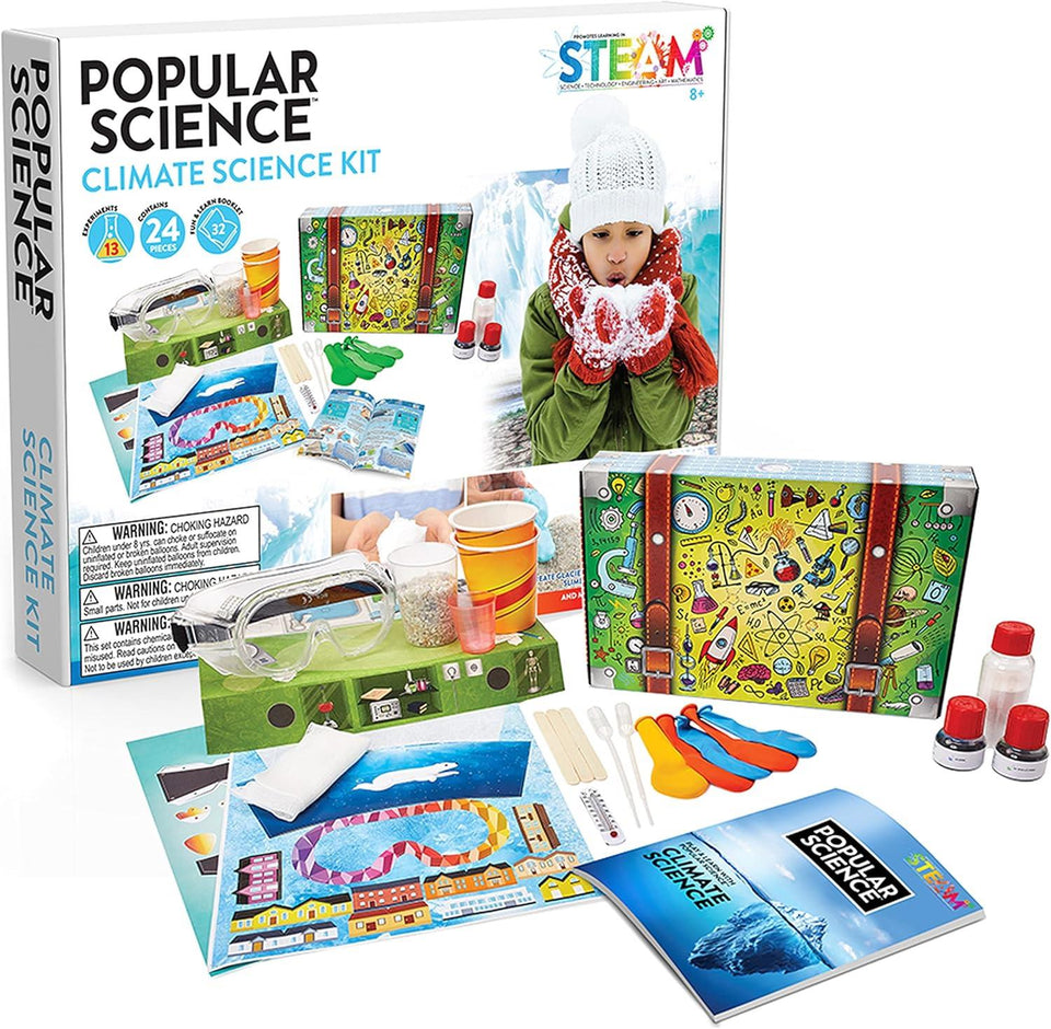 Popular Science Climate Science STEM Kit – Educational Experiments for Kids 8+
