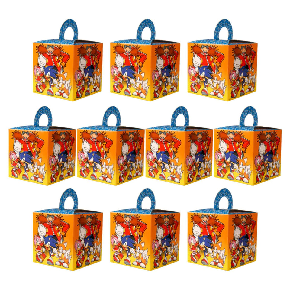 Sonic The Hedgehog Birthday Party Favor Boxes 10 Pieces Officially Licensed
