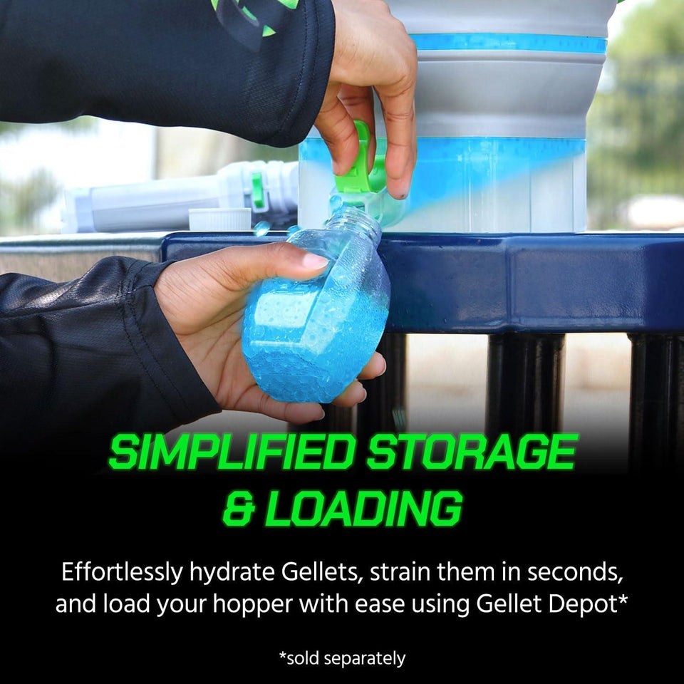 Gel Blaster Gellets Refill Ammo, 100,000 Vortex Blue Gellets - All-Natural Eco Friendly, Non-Toxic, Non-Staining & Non-Irritating