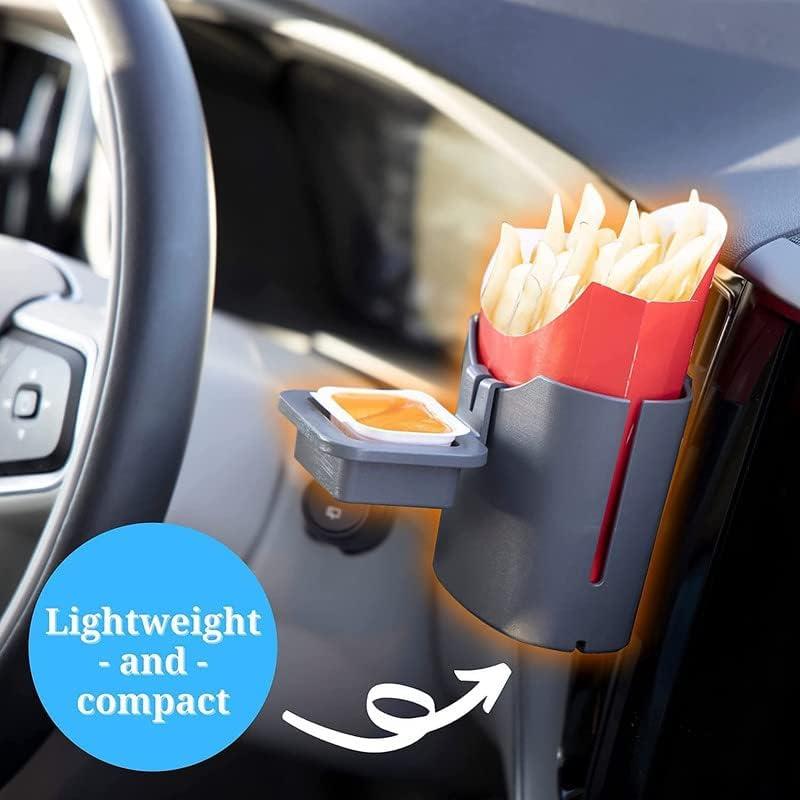 Vent N' Door Caddy French Fry & Sauce Holder Combo On The Go Car Door Clip Mighty Mojo