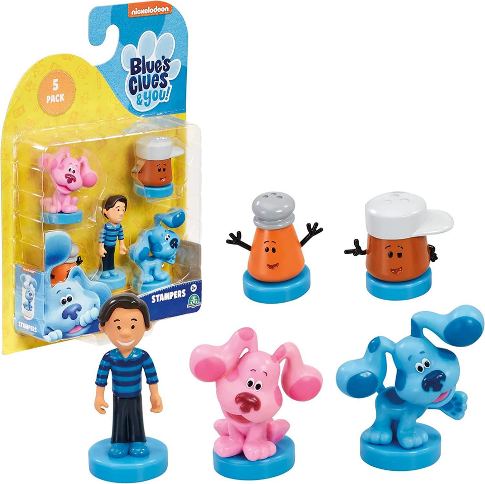 Blues Clues Stamps 5pk Josh Cinnamon Paprika Magenta Nickelodeon Figure Set PMI International
