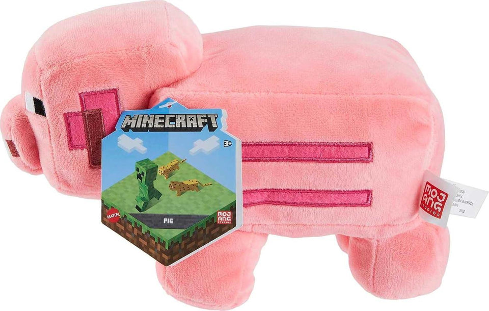 Mattel Minecraft Pink Pig Plush Character Doll