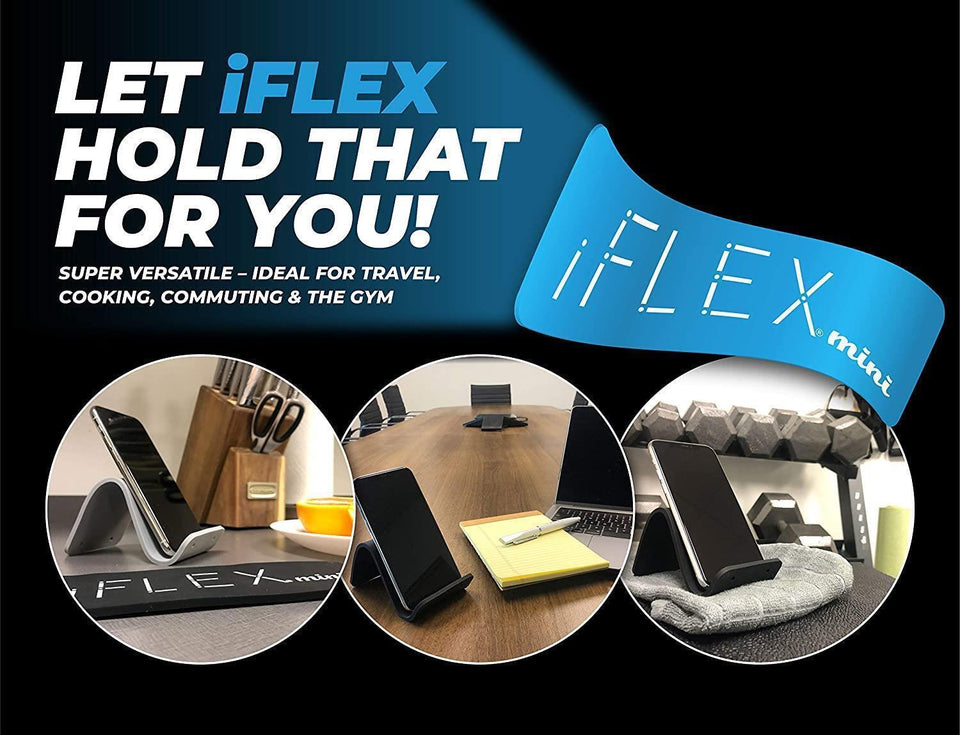 iFLEX Mini Flexible Cell Phone Holder Sky Blue 2pk Universal Hands-Free