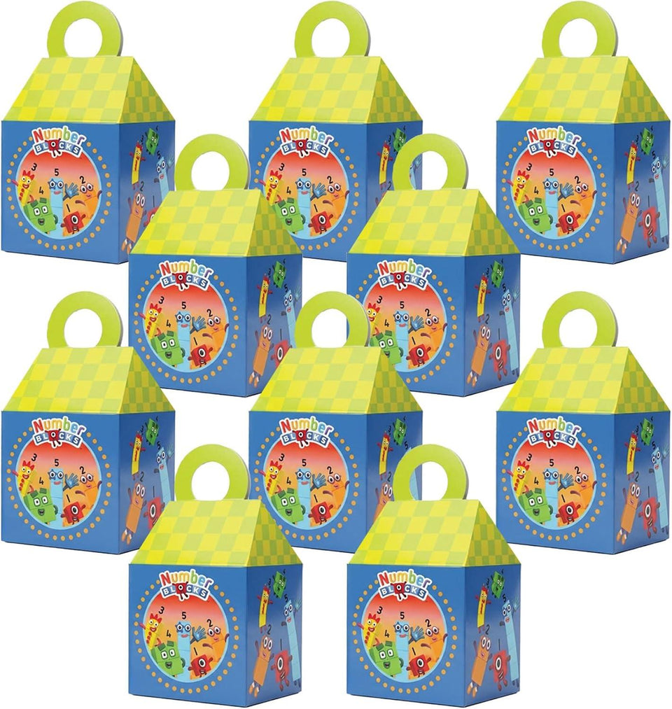 Mighty Mojo Numberblocks Treat Boxes, Party Favor Boxes for Candy, Toys, Snacks, Gifts, and Birthday Party Favors