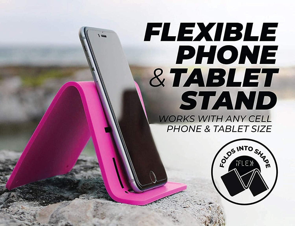 iFLEX Pink 2pk Flexible Stand For Cell Phone & Tablet Work and Home