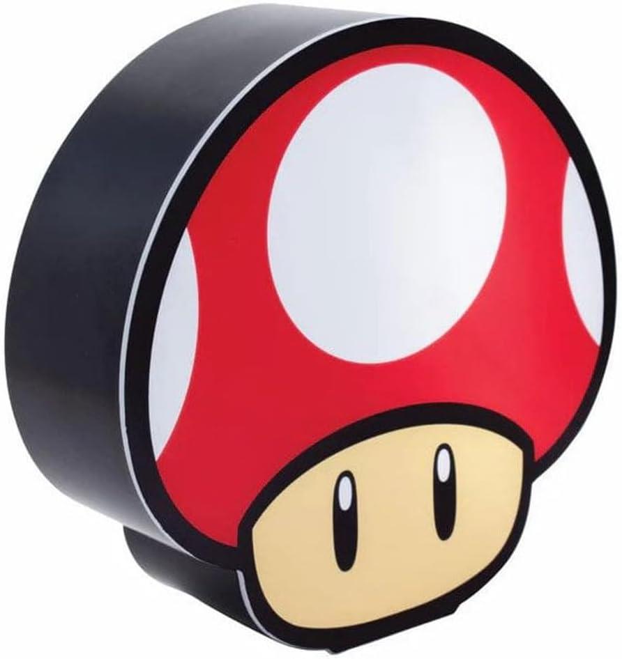 Super Mario Brothers Officially Licensed Mushroom Icon Box Light Gaming or Kids Room Decor for Mario Bros Movie Fans, Gamer Night Light Accessory Gift | Paladone