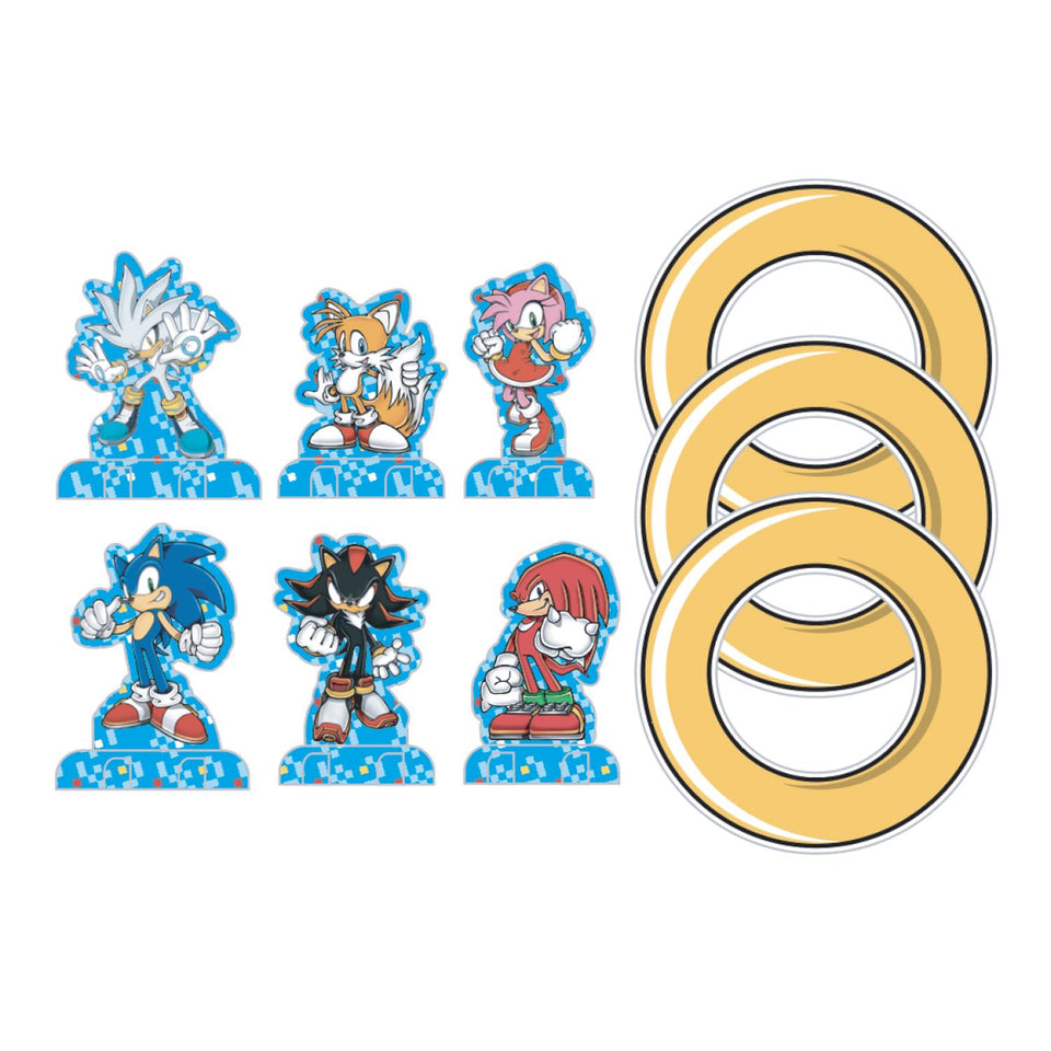 Sonic The Hedgehog Birthday Party Table Toss Game 9 Pieces Officially Licensed