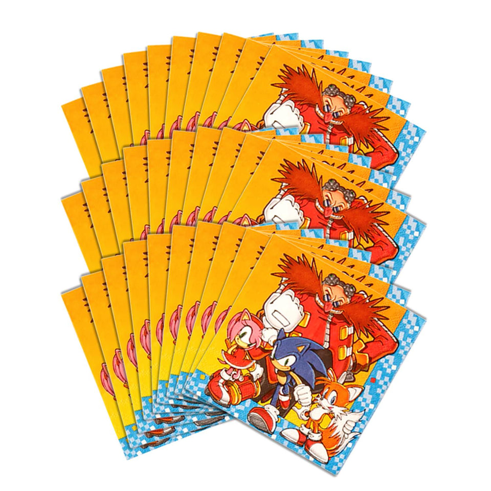 Sonic The Hedgehog Birthday Party Napkins 30 Pieces Officially Licensed