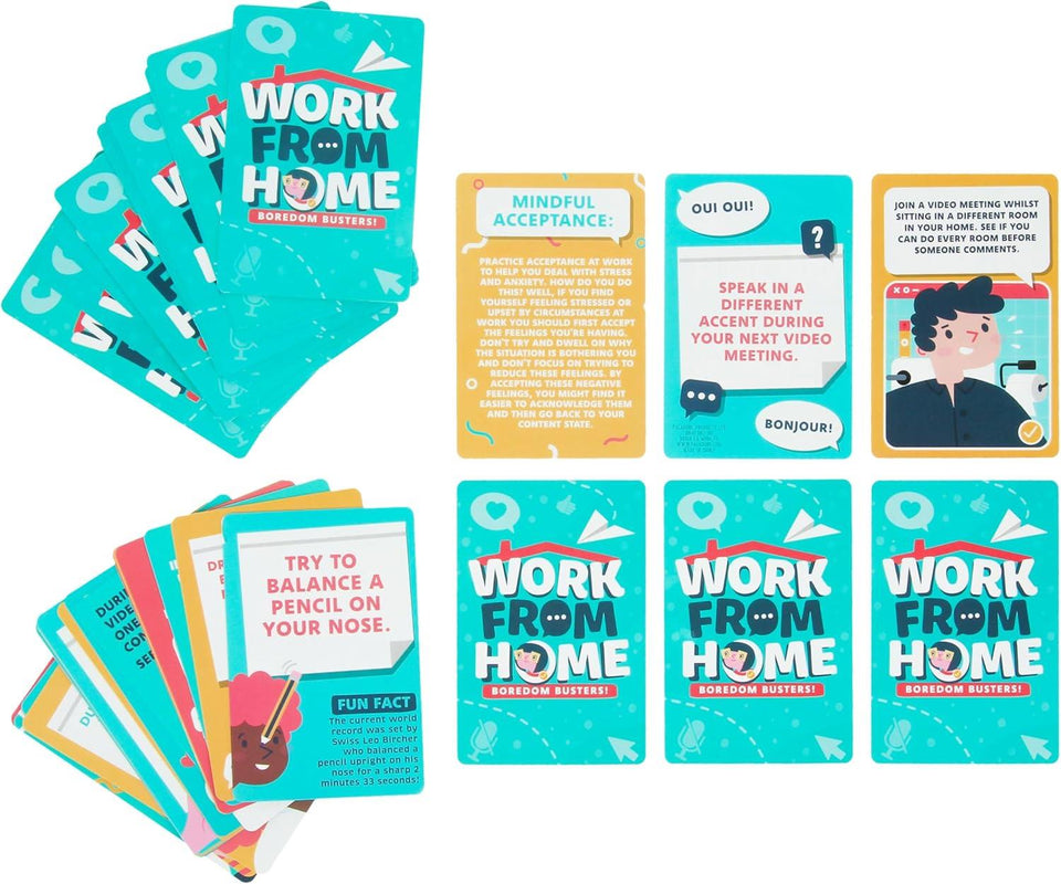 Paladone Work from Home Boredom Buster Cards