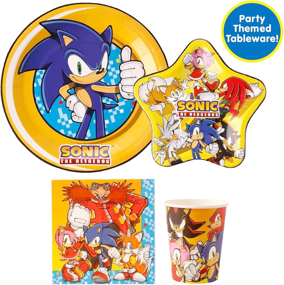 Sonic The Hedgehog Party in a Box Kit 107pcs Birthday Balloons Decorations