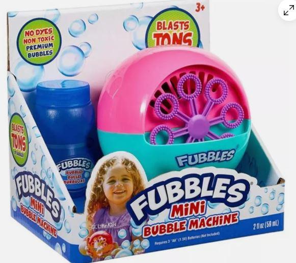 Little Kids Fubbles Mini Bubble Machine – 2fl Oz – Pink