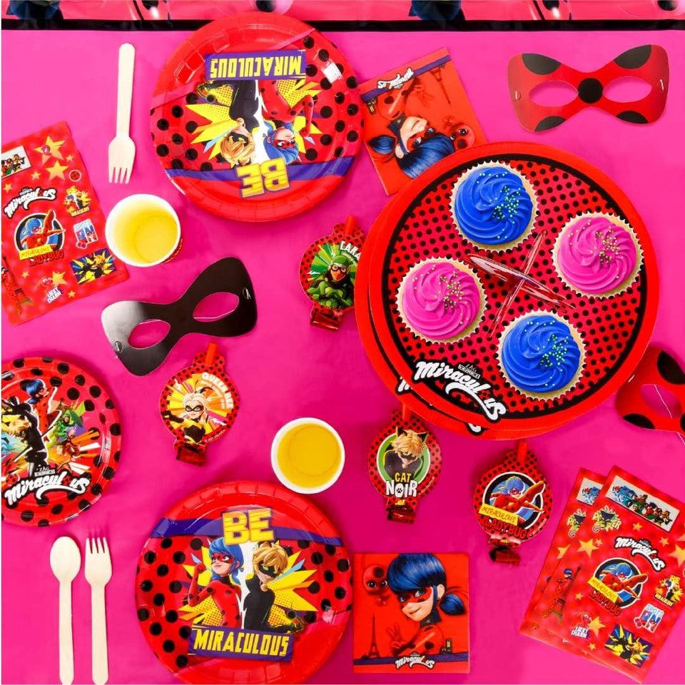 Miraculous Ladybug Paper Plates Set (60)