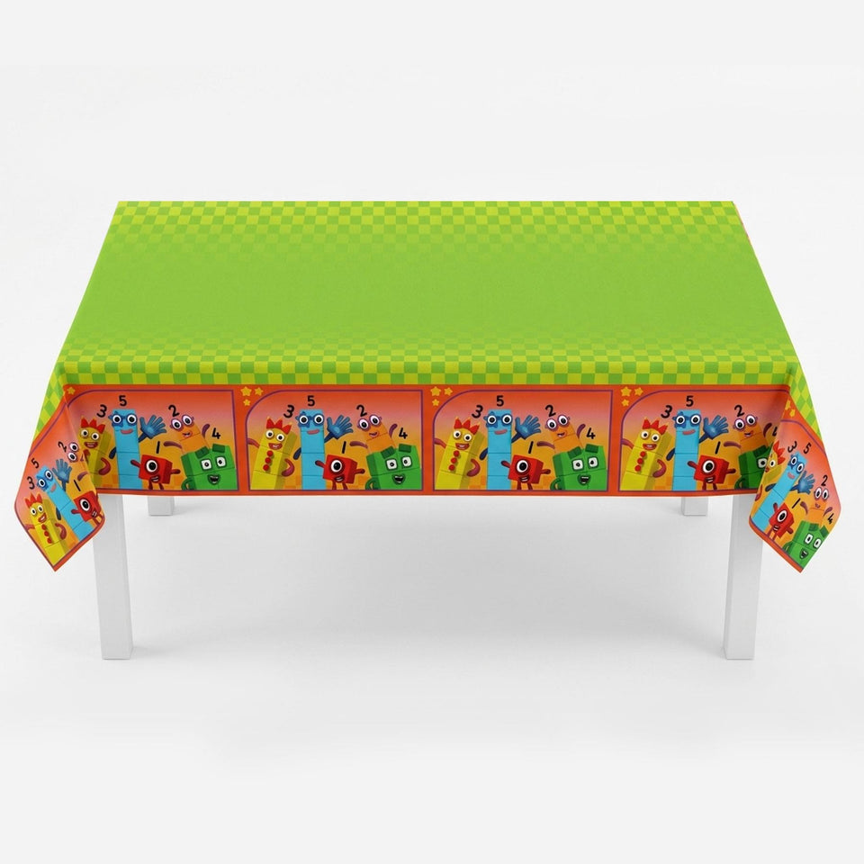 Mighty Mojo Numberblocks Plastic Table Cover 7 Feet - Disposable Party Tablecloth for Birthday Parties & Celebrations