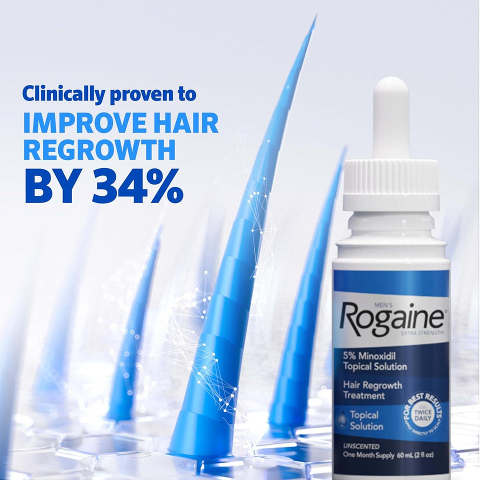 Rogaine Extra Strength Mens Hair Regrowth Treatment 1 Month