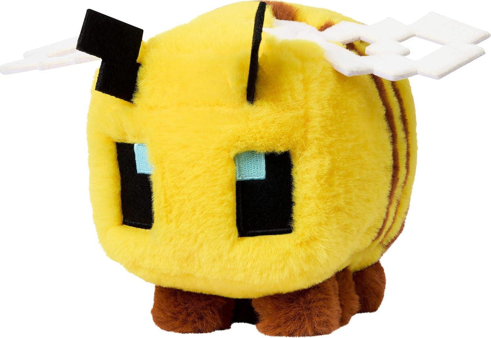 Mattel Minecraft Plush Toy, Bee Soft Doll Inspired by A Minecraft Movie Character, 8-inch Collectible
