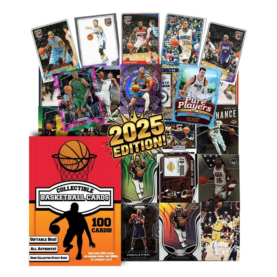 Basketball Trading Cards - All New Condition Cards (100 Pack 2025 Edition)