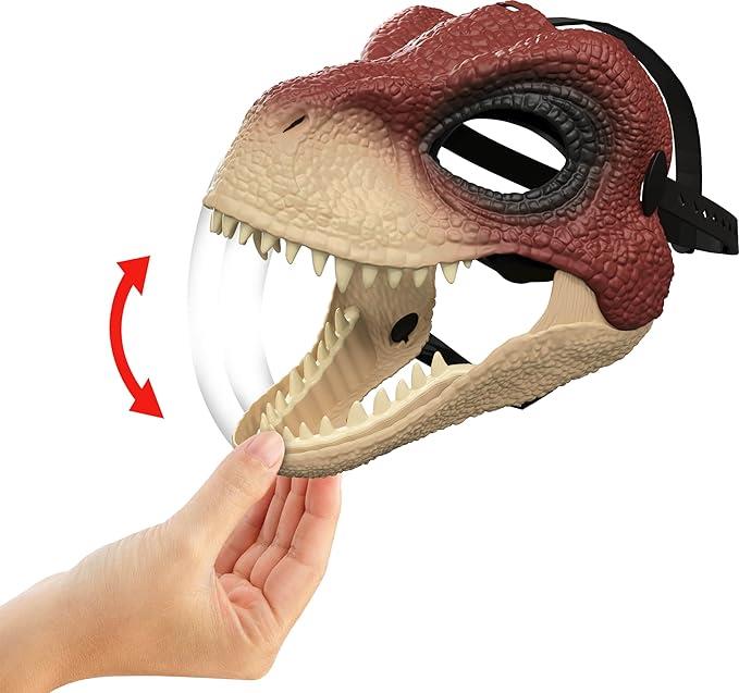 Mattel Jurassic World Rebirth Dinosaur Mask, Role-Play Head Wear, Openable Jaw, Realistic Texture and Color, Adjustable Strap