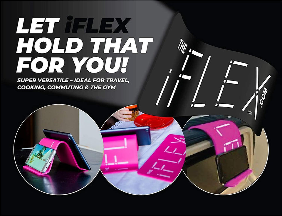 iFLEX Tablet Cell Phone Flexible Stand Neon Pink Universal Mount Hands-Free FLEXPINK1