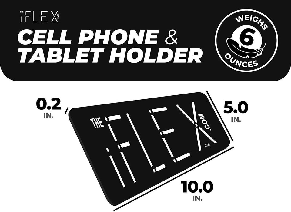 iFLEX Tablet Cell Phone Stand Black 2-Pack Universal Non-Slip Waterproof Hands-Free
