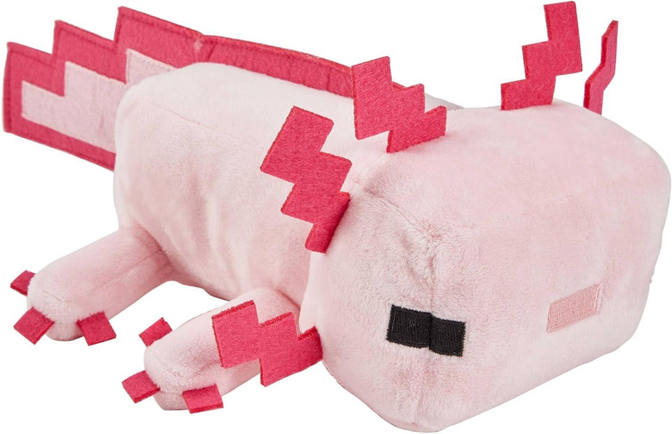 Minecraft Pink Axolotl Basic Plush Character by Mattel | Soft Toy for Kids Ages 3+