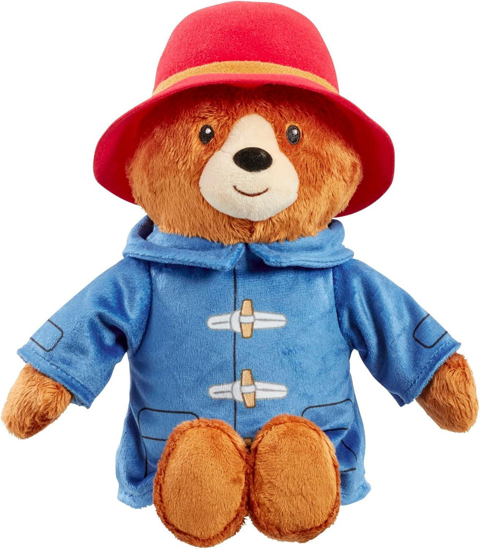 Mighty Mojo Paddington Bear Plush Doll – 10-Inch Standing, 8-Inch Sitting, Super Soft & Cuddly | Official Paddington in Peru Movie Toy – Embroidered Details, Stuffed Animal for Ages 3+