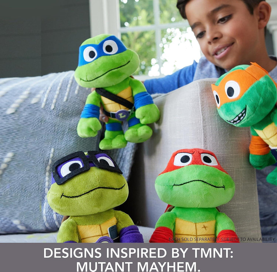 TMNT Mutant Mayhem Leonardo Plush Toy 8" Blue Mask Ninja Turtles Doll