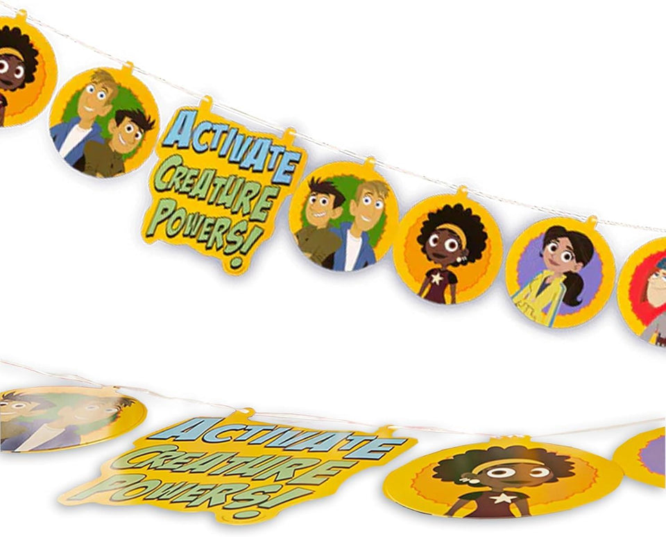Wild Kratts Party Banner 5-Foot Birthday Decoration Cartoon Adventure for Kids