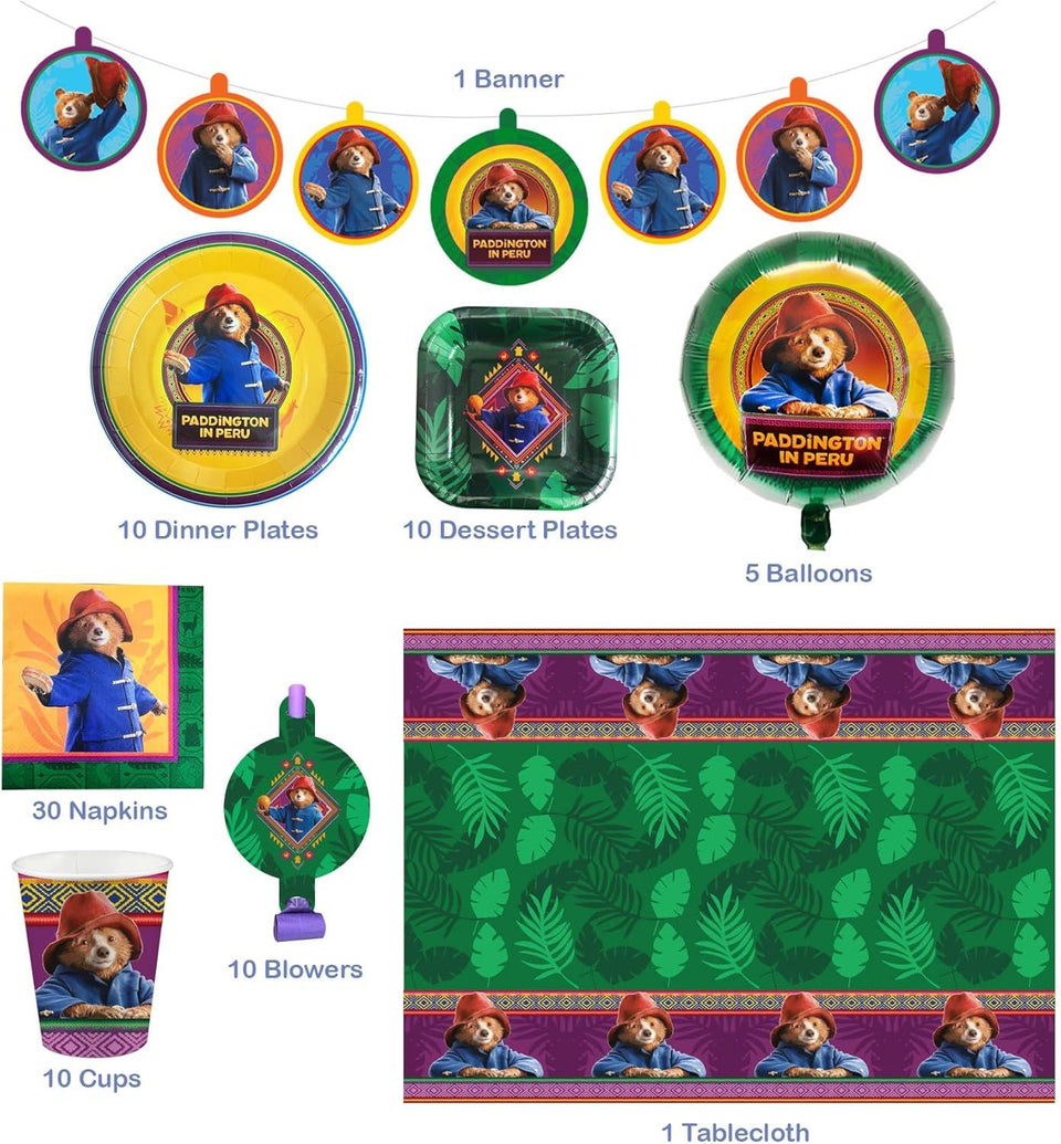Paddington Bear Party Supplies Set
