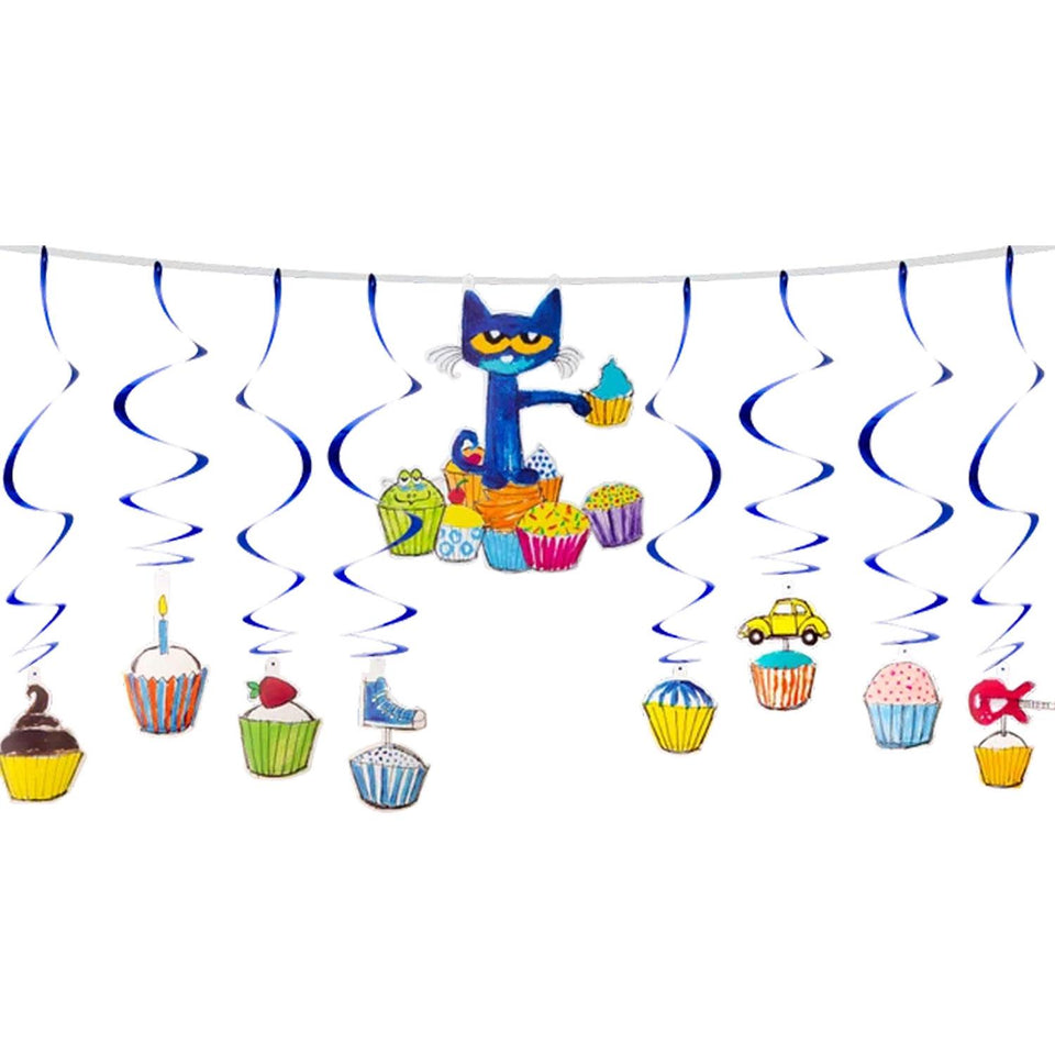 Pete the Cat Party Banner, 5 Ft Long Birthday Party Decoration, 1 Count, Colorful Hanging Banner for Kids Parties and Celebrations Officially Licensed