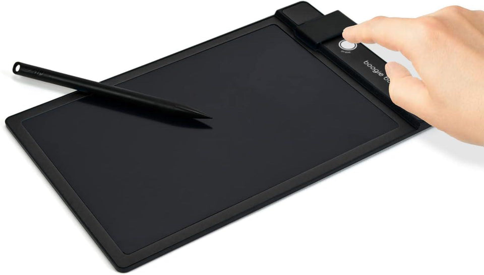 Boogie Board Basics Reusable Writing Pad - Digital Drawing Tablet, LCD Writing Pad with Instant Erase, Includes Stylus Pen (BLACK)