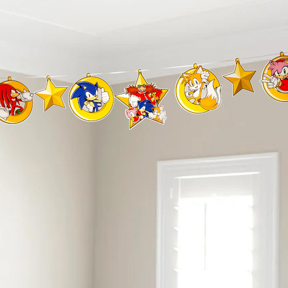 Sonic The Hedgehog Birthday Party Banner 1 Piece Officially Licensed