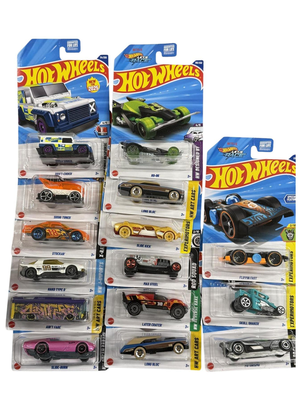 Hot Wheels 15 Car Lot - Assorted Set - Brand New Sealed - Some Bent Packaging