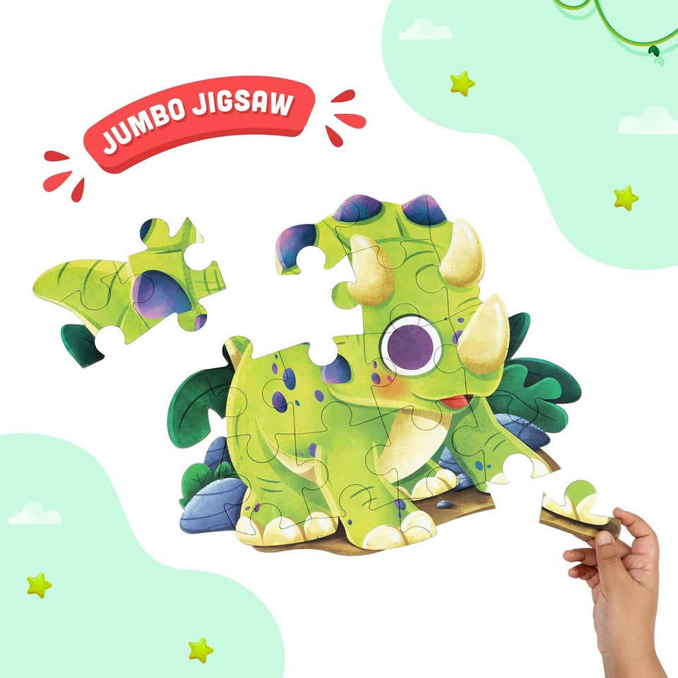 LoveDabble Dinosaur Puzzles for Kids - My First Jigsaw Puzzle - Mama & Baby Dino | Puzzles for Kids Ages 2-4 | Animal Puzzles for Toddlers and Kids