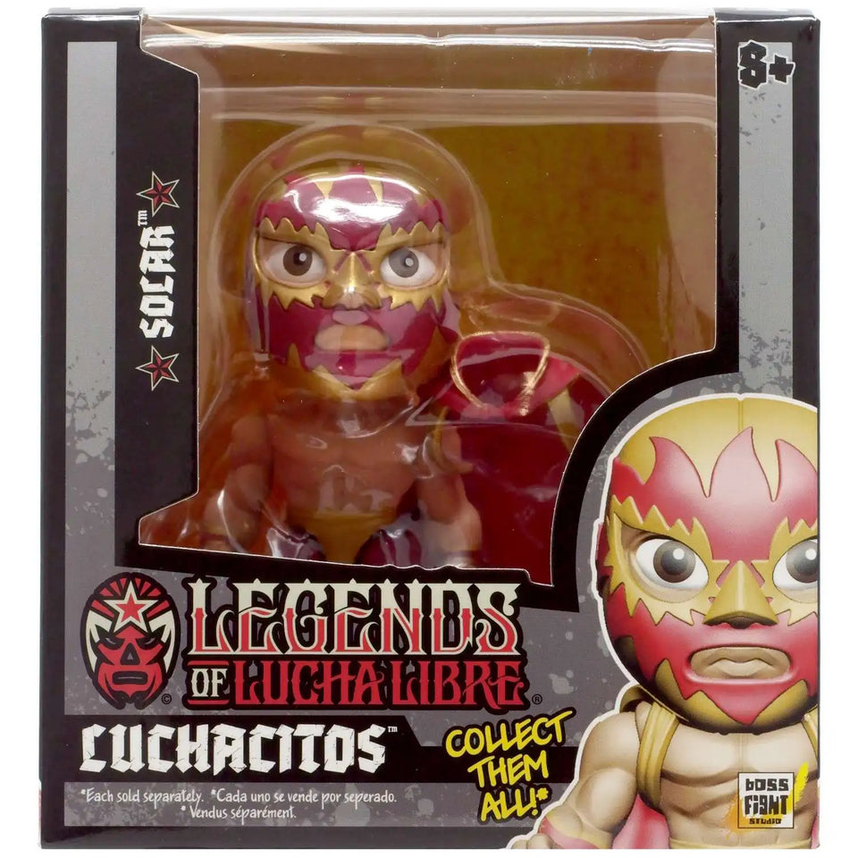 Boss Fight Legends Lucha Libre Mini Figures Sealed Case Assorted Styles 18 Units