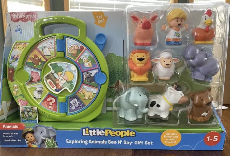 FISHER-PRICE LITTLE PEOPLE EXPLORING ANIMALS SEE N' SAY GIFT SET